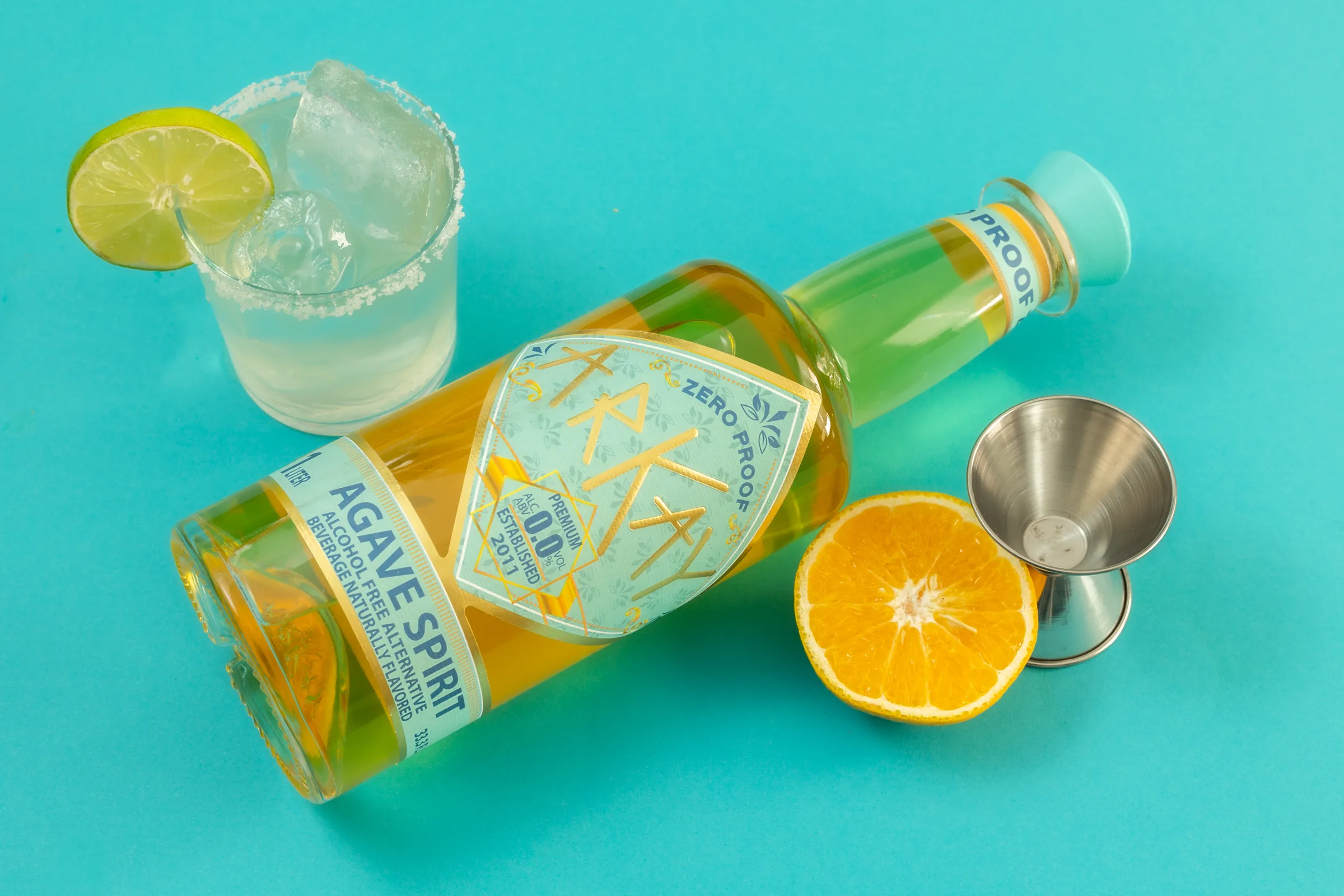 ARKAY agave spirit alternative with citrus and a zero-proof margarita