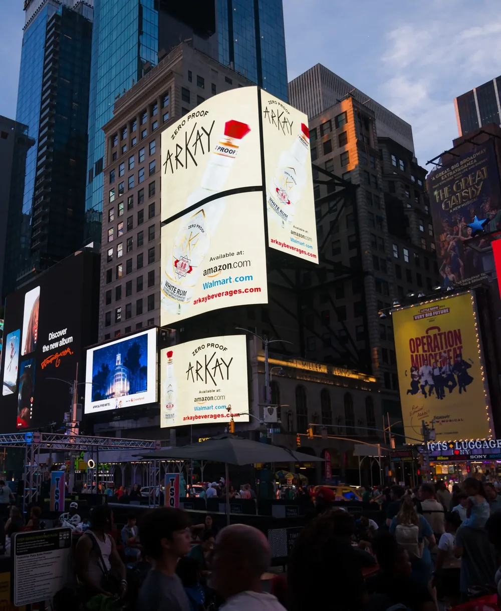 ARKAY White Rum Alternative billboard in Times Square