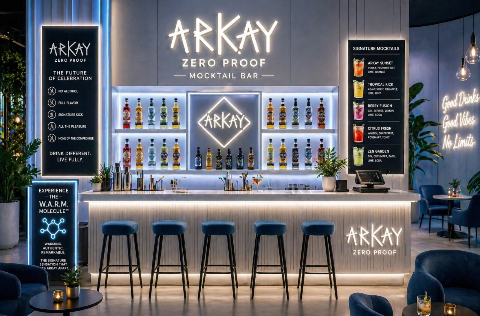ARKAY Zero Proof Mocktail Bar interior