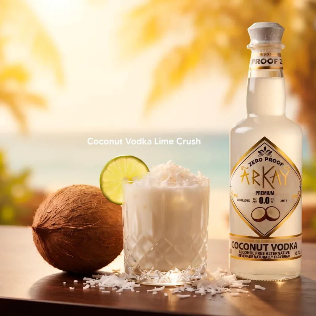 Coconut Vodka Alternative Lime Crush mocktail