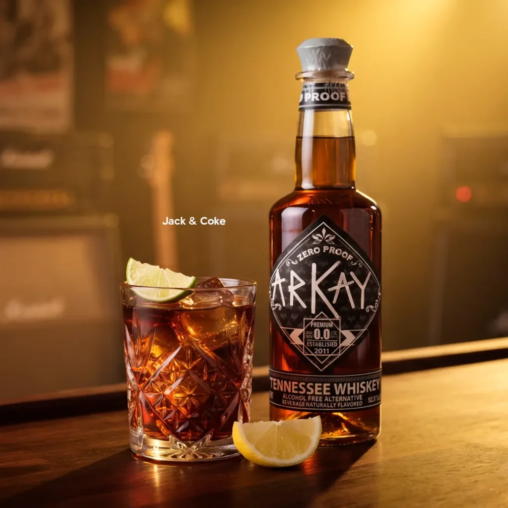 Whiskey Alternative & Cola mocktail